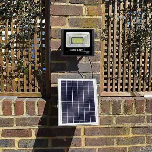 100 Watt Solar Flood Light for Outdoor (White Light)