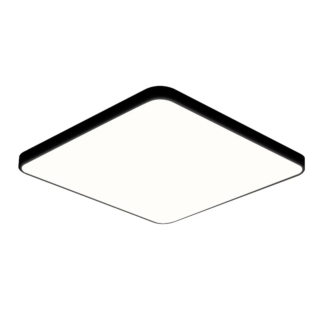 3-Colour Ultra-Thin 5cm Led Ceiling Light Modern Surface Mount 72W Black