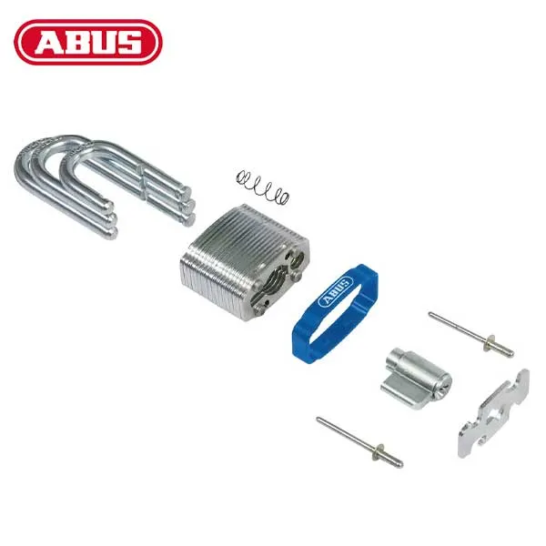 Abus - 41256 - Eterna Laminated Steel Padlock Blue Bumper - Optional Lock Body Width - Optional Shackle Length