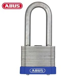 Abus - 41256 - Eterna Laminated Steel Padlock Blue Bumper - Optional Lock Body Width - Optional Shackle Length