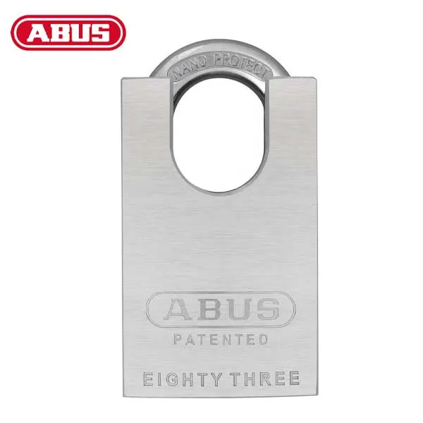 Abus - 83CS/50-3000 - Chrome Plated Brass Padlock w/ Shackle Guard - S2 - Schlage C-L  - 5/6 Pin - Rekeyable - 1-57/64" Width