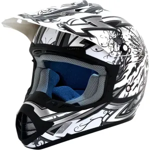 AFX FX-17Y Butterfly Helmet - Matte White