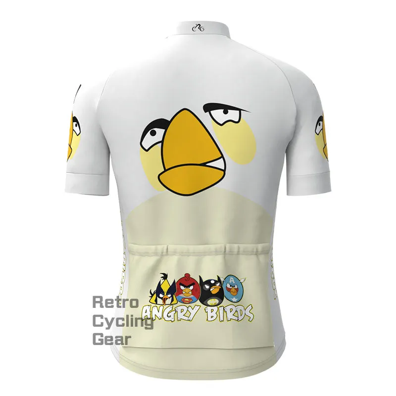 Angry Birds White Short Sleeves Cycling Jersey