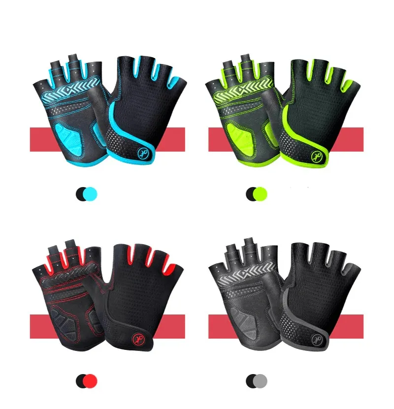 Anti-Shock Breathable Motorcycle Cycling Gloves Half Finger - SF0535