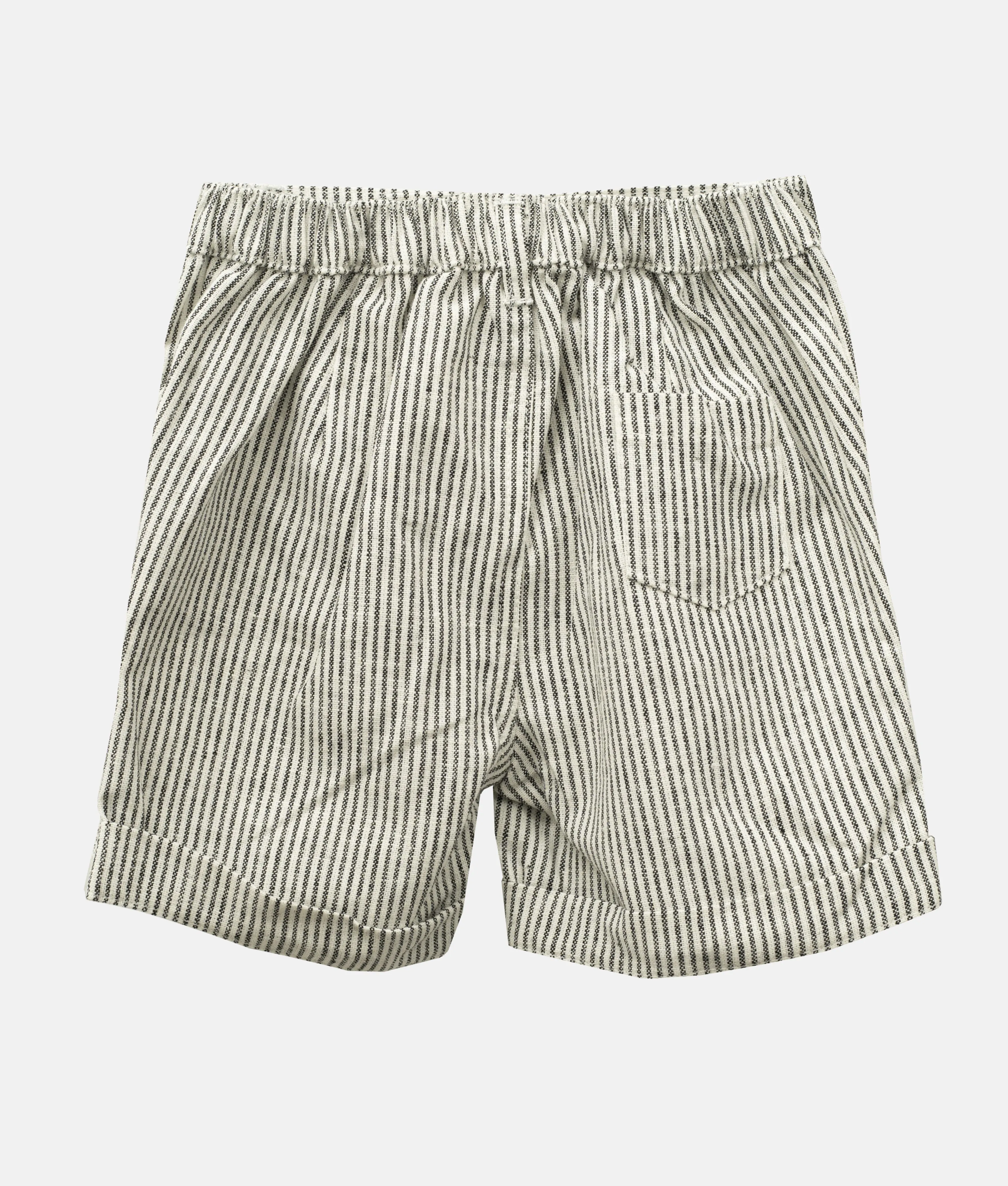 Baby Cotton Shorts - Black Stripes