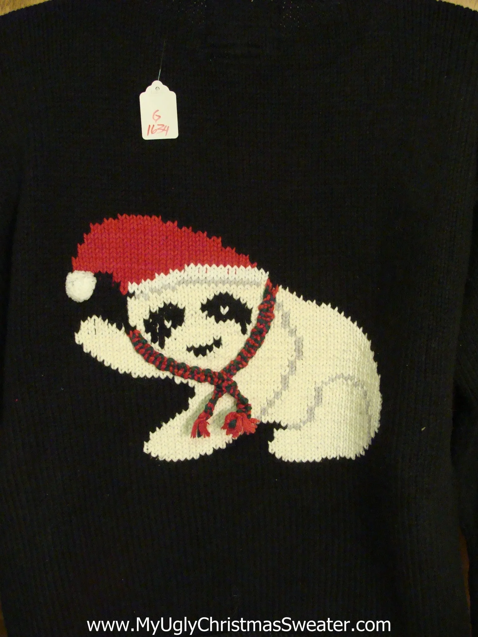 Bandit Panda Bear Tacky Xmas Sweater with Lights