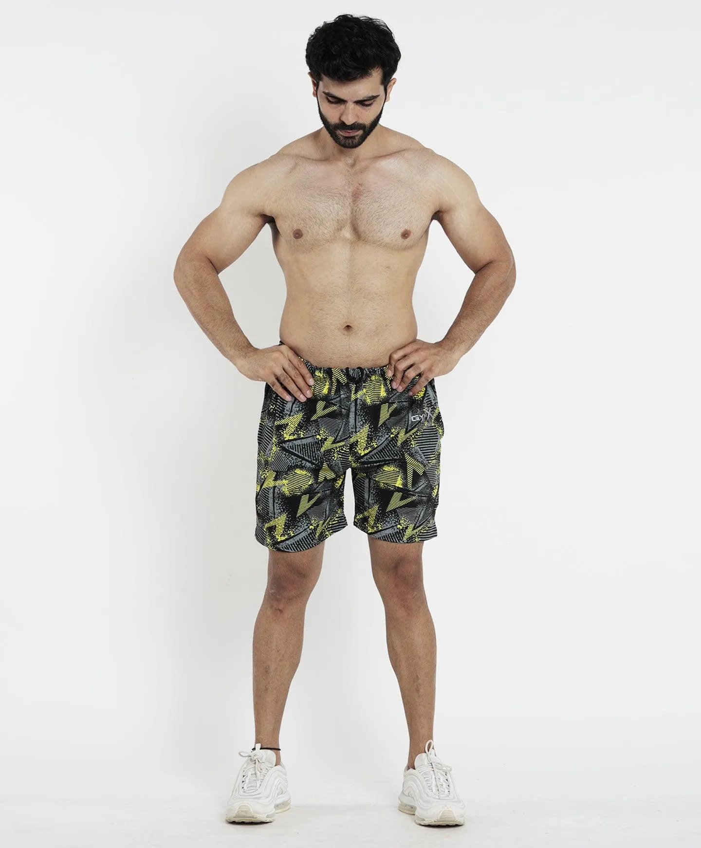 Bolt Yellow Camo Shorts - Sale