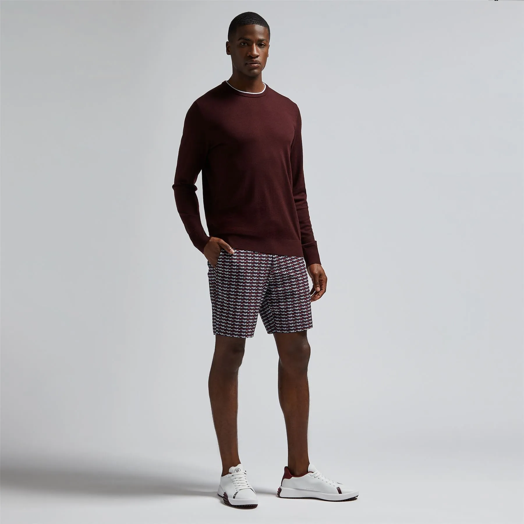 Brick Stripe Maverick Shorts Cabernet - AW24