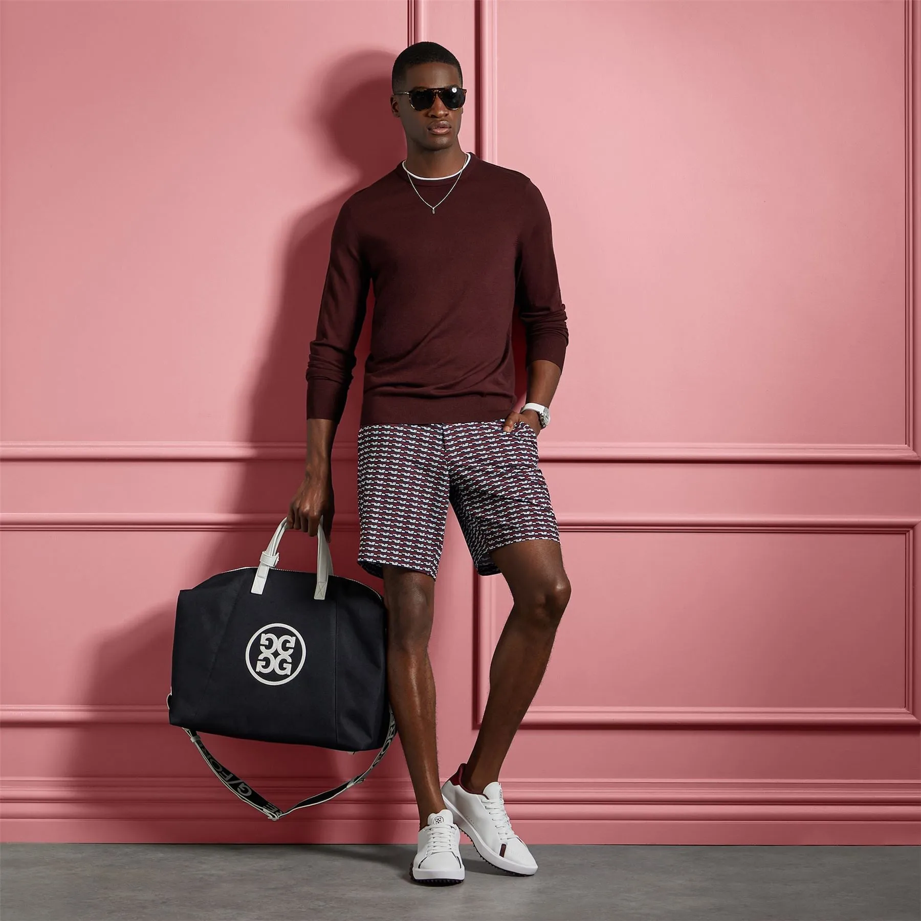 Brick Stripe Maverick Shorts Cabernet - AW24