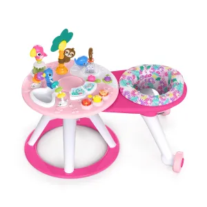 Bright Starts Around We Go 2-in-1 Walk-Around Activity Center & Table, Tropic Coral