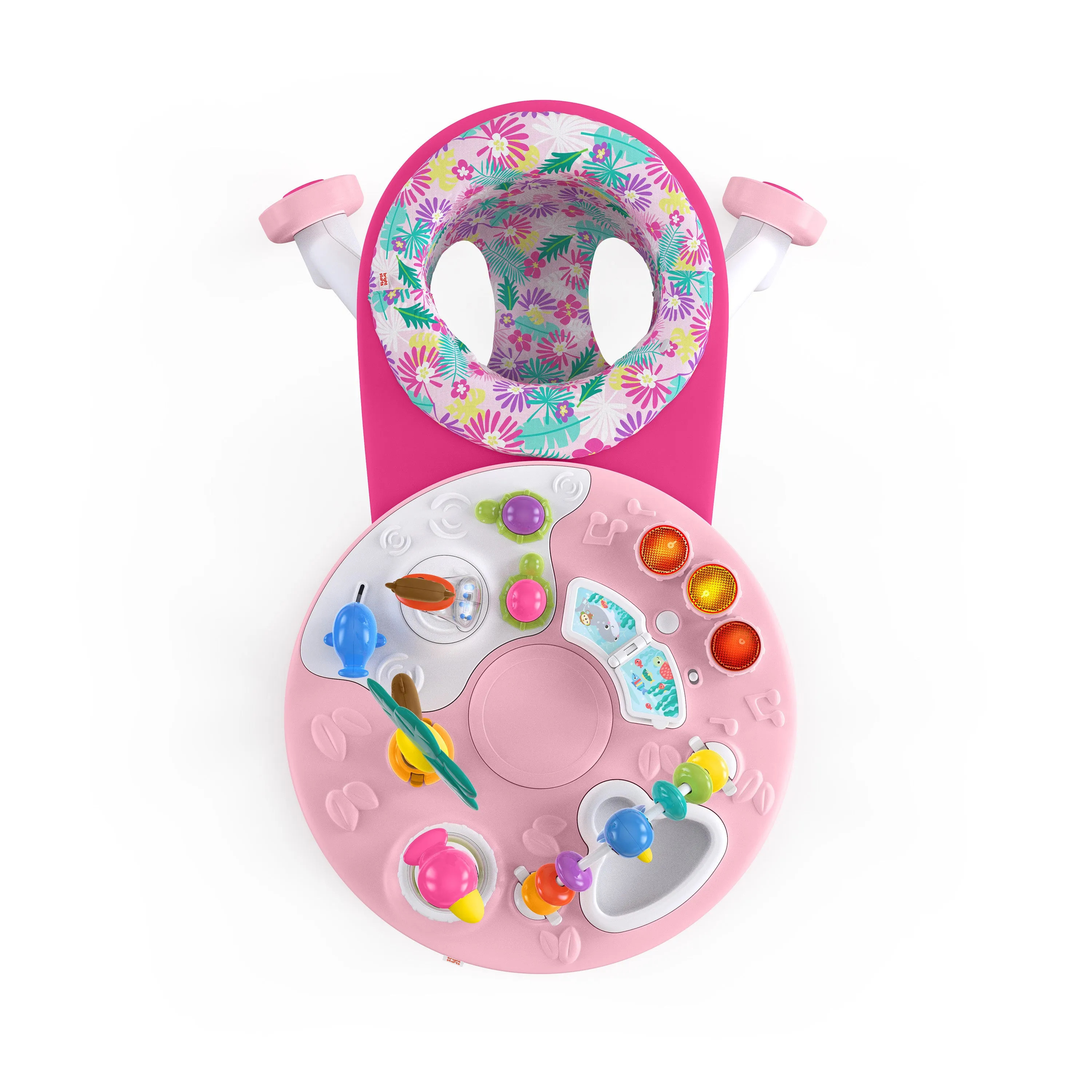 Bright Starts Around We Go 2-in-1 Walk-Around Activity Center & Table, Tropic Coral