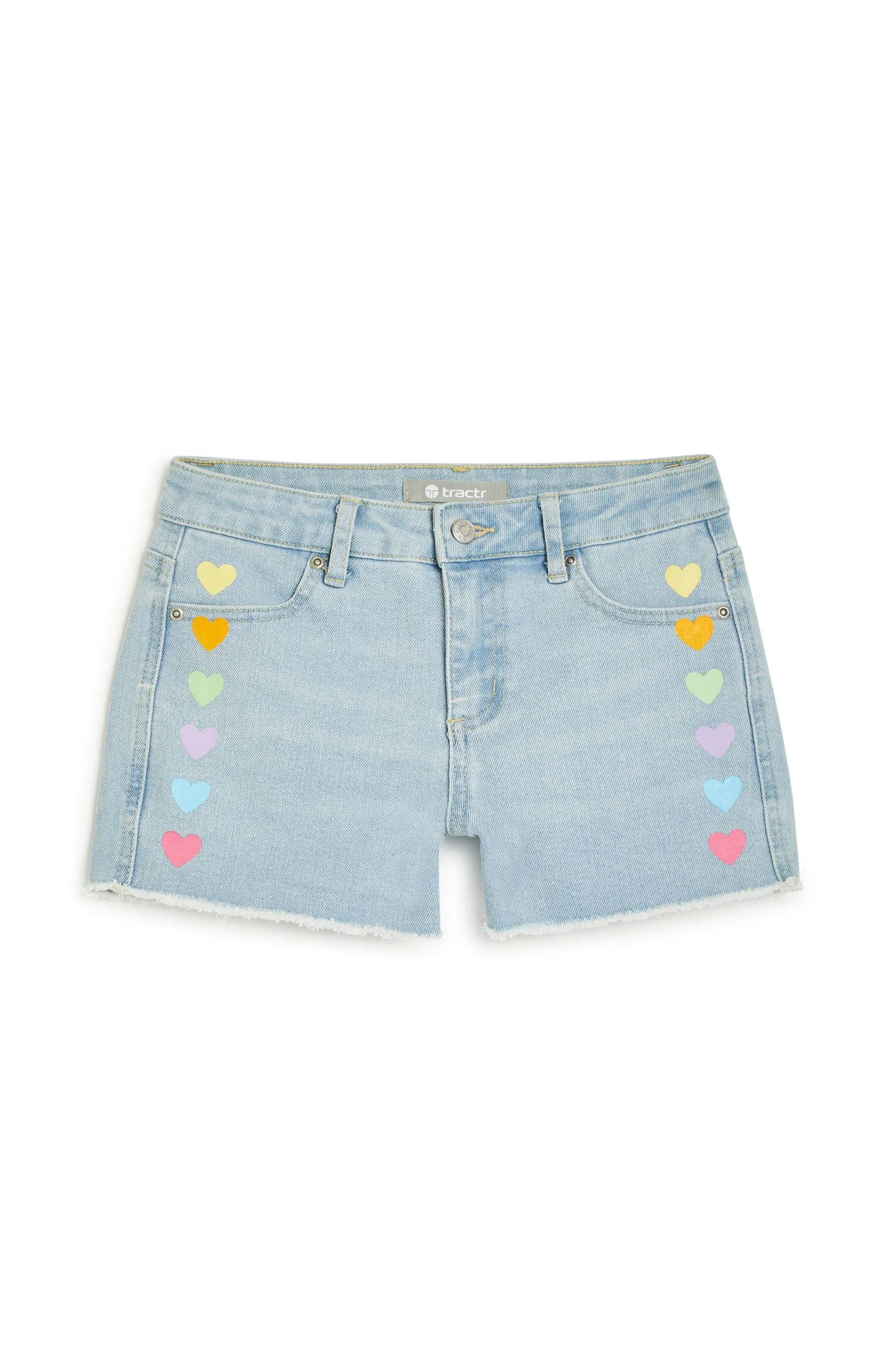 Brittany - Colorful Heart Print Short