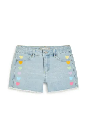 Brittany - Colorful Heart Print Short