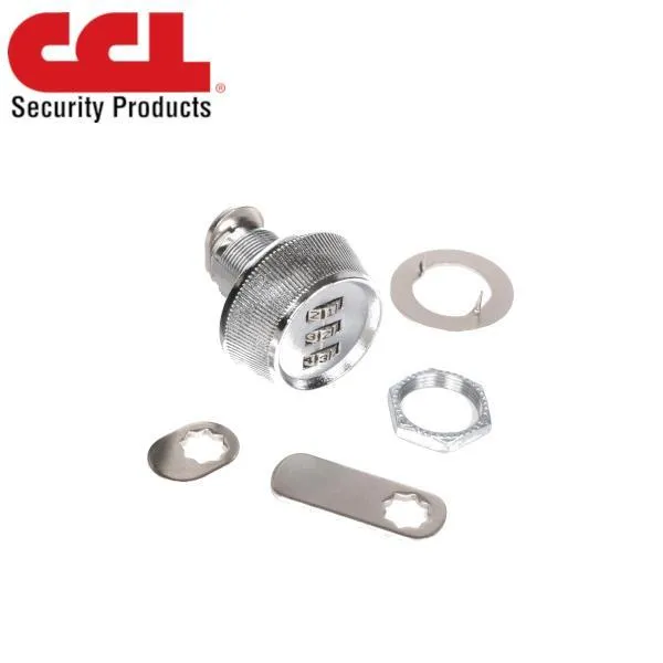 CCL - 39053 / Dial Combination Cam Lock /  1 7/32" /  Silver