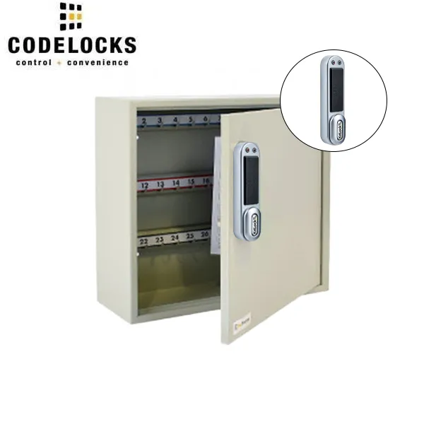 CodeLocks - Key Secure Hook Key Cabinet w/ KL1000 - RFID - Portable - Keyless Access - Private & Public Function - Master & User - 50 Keys