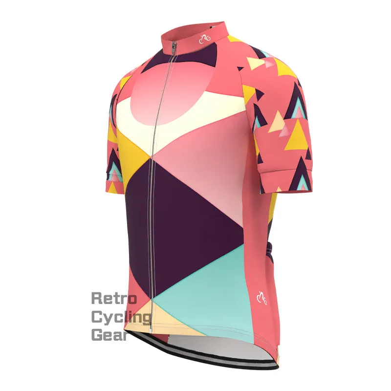 Color block overlap Short Sleeves Cycling Jersey