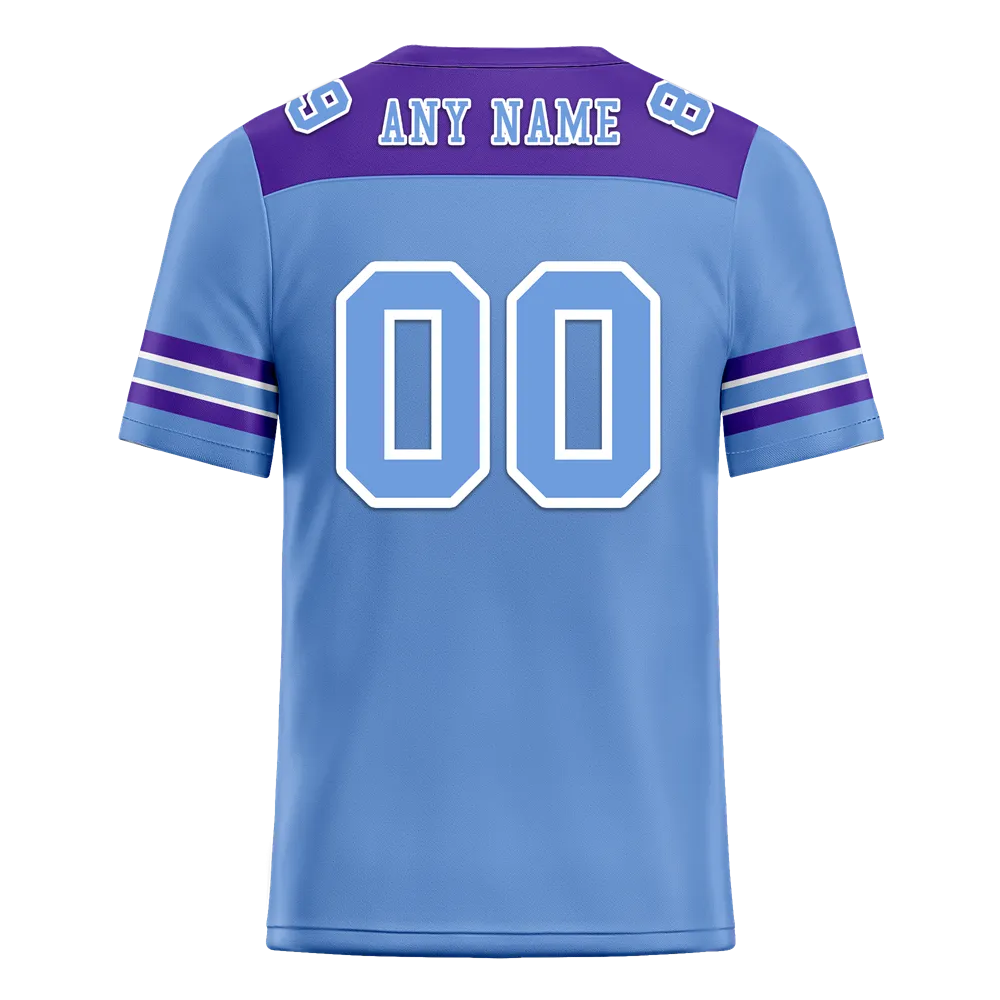 Custom Aqua Sleeve Stripes Aqua Personalized Authentic Football Jersey FBJ02-bc0f0ee