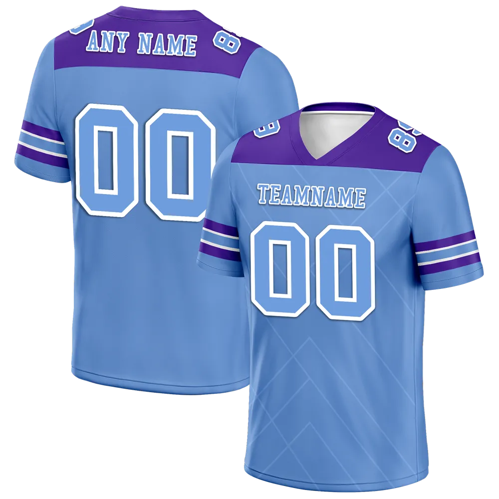 Custom Aqua Sleeve Stripes Aqua Personalized Authentic Football Jersey FBJ02-bc0f0ee