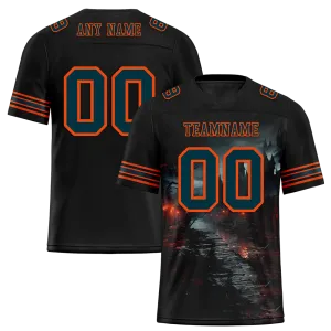 Custom Black Skull Fashion Black Personalized Authentic Football Jersey FBJ02-bc0fbb0