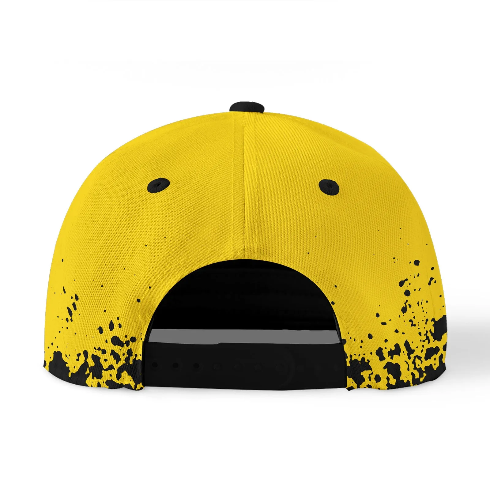 Custom Black Yellow Hat Sport Design Cap Stitched Adjustable Personalized YW061-D020231-7