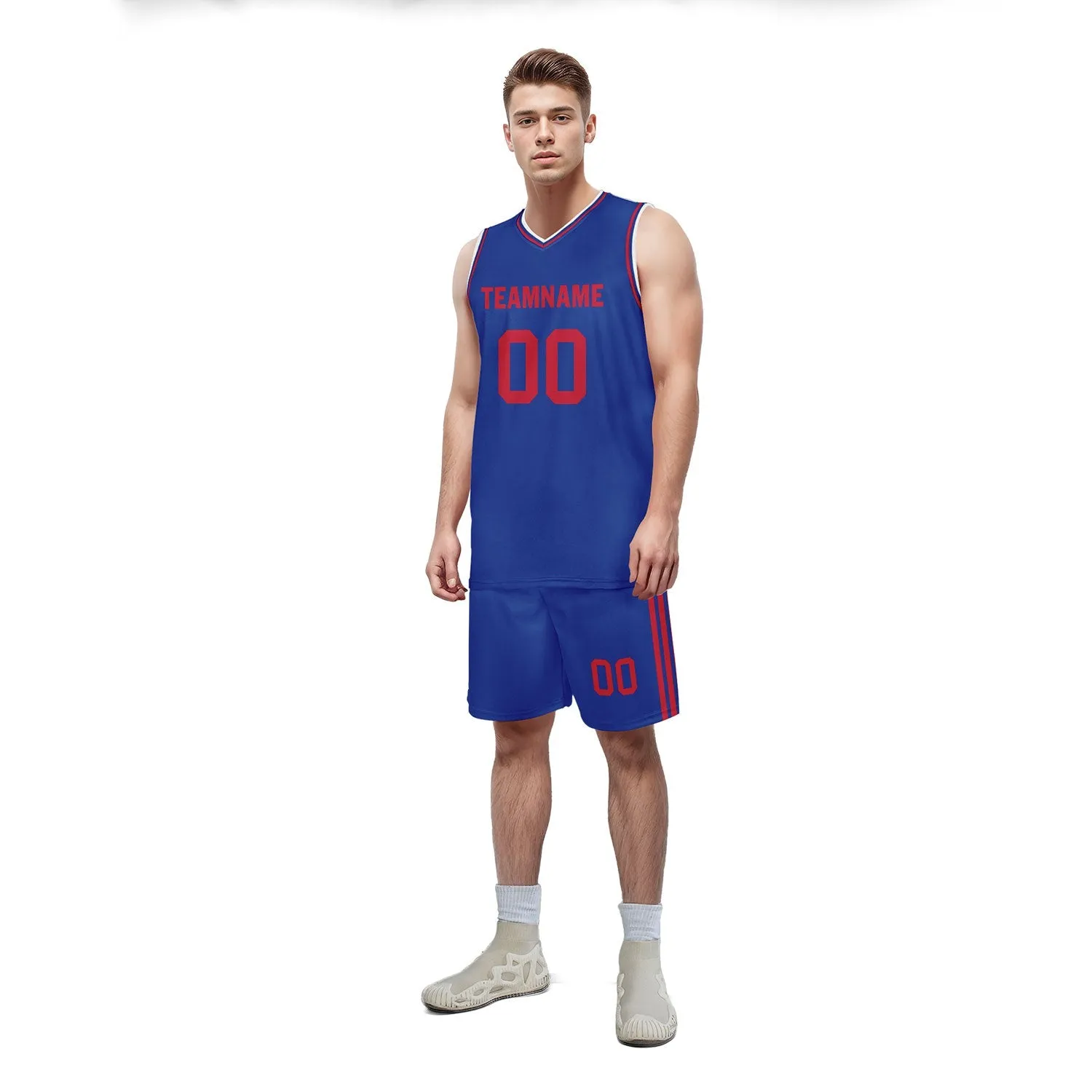 Custom Blue Classic Style Sports Uniform Basketball Jersey BBJ01-D020105-5