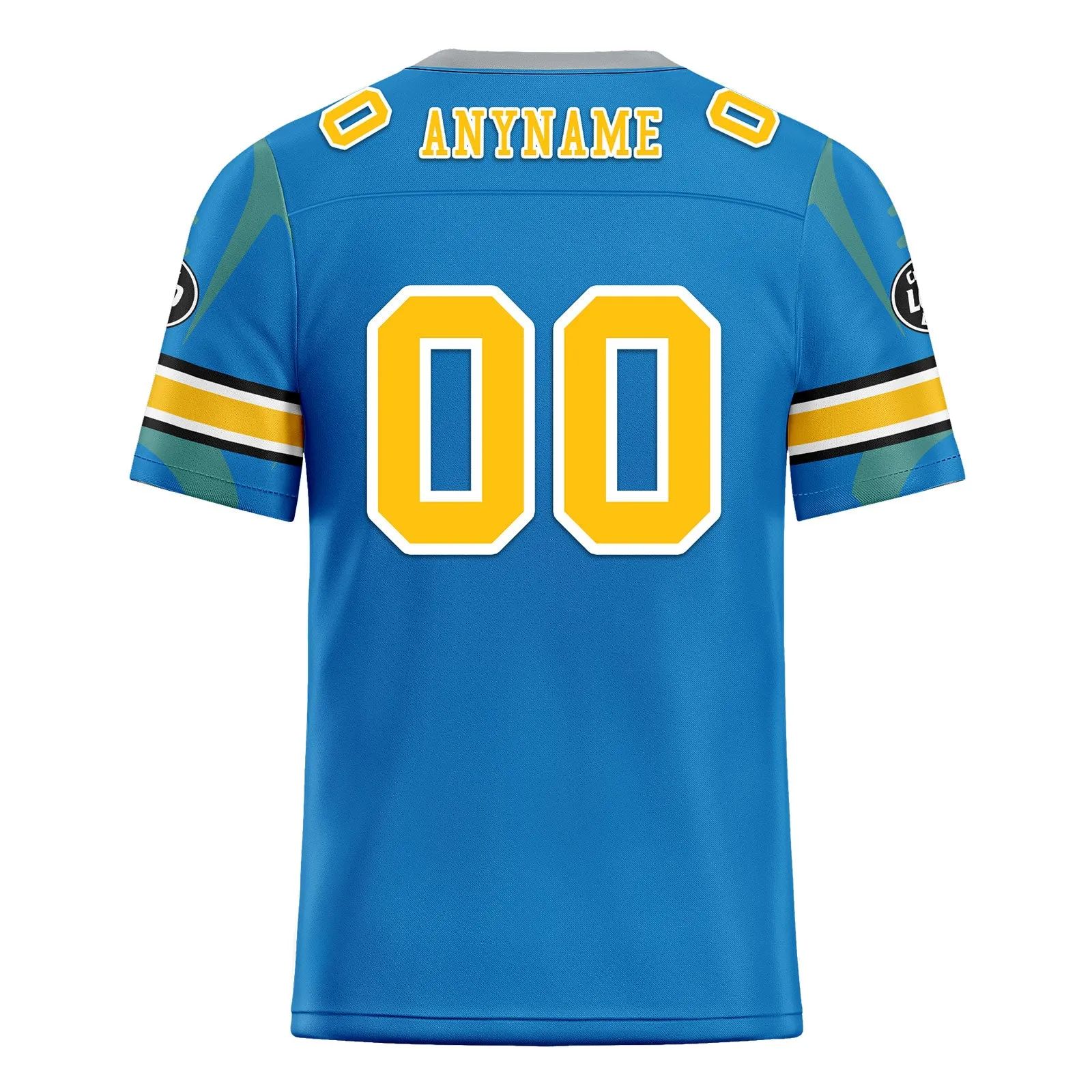 Custom Blue Los Angeles Personalized Authentic Football Jersey FBJ02-D025033-24