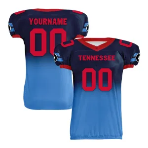 Custom Blue Red Fade Fashion Tennessee High-Performance American Football Jersey FBJ06-D020252-32