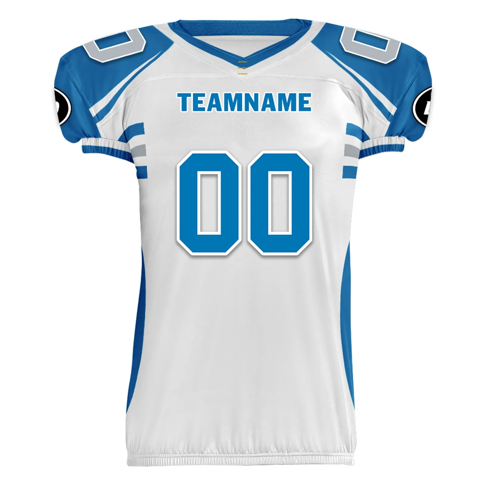 Custom Blue White Michigan High-Performance American Football Jersey FBJ06-D023001-11