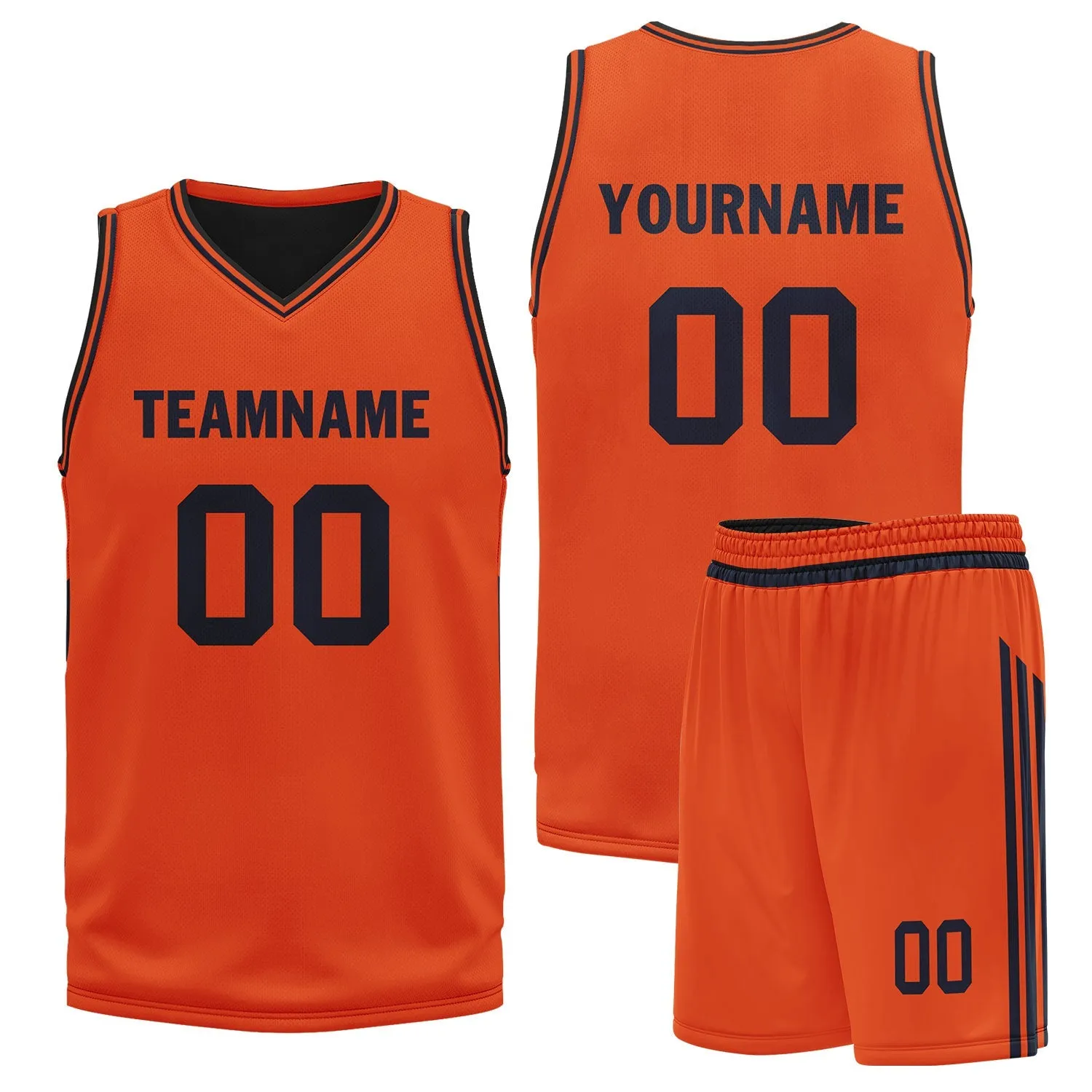 Custom Orange Classic Style Sports Uniform Basketball Jersey BBJ01-D020105-8