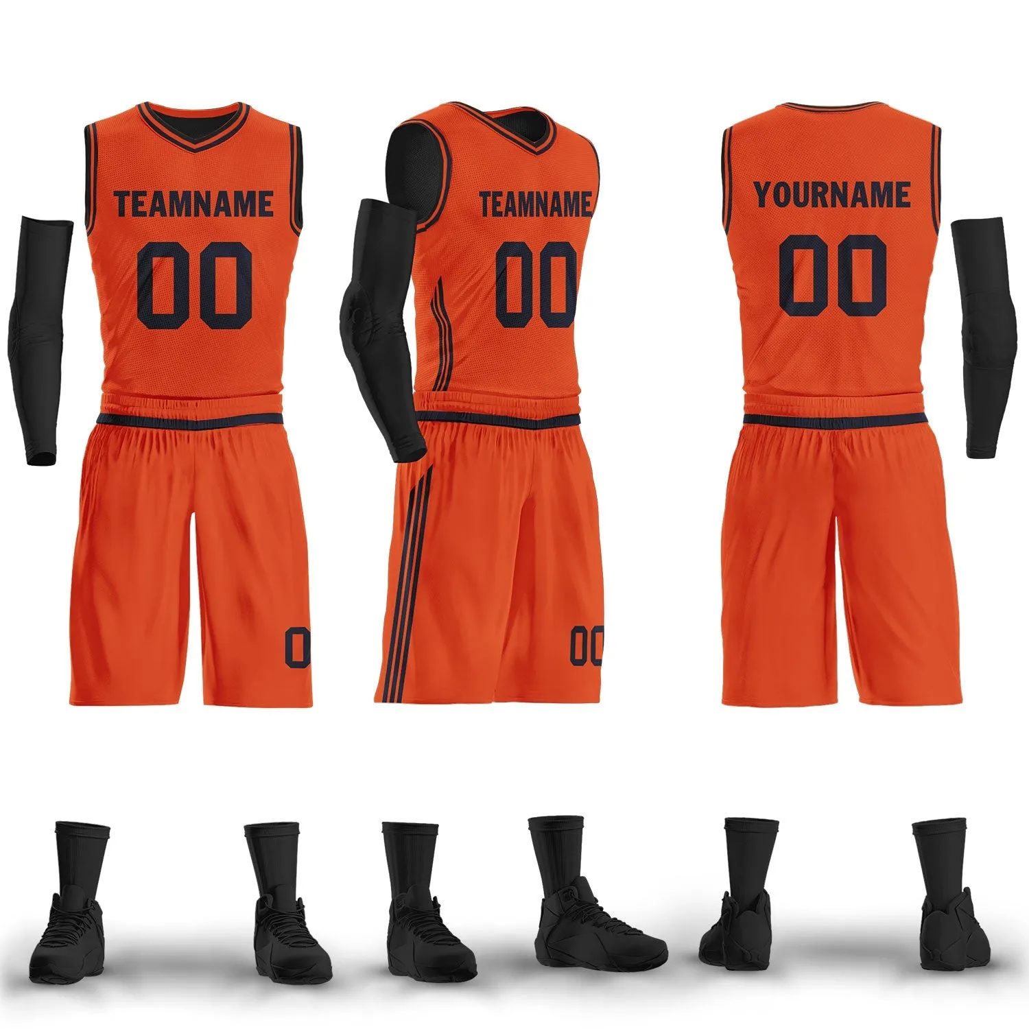 Custom Orange Classic Style Sports Uniform Basketball Jersey BBJ01-D020105-8