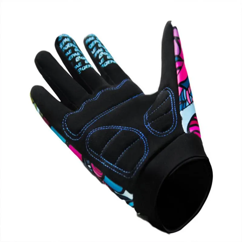 Cycling Gloves Full Finger Touch Pad Fingertips Microfiber, Lycra, Gel