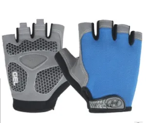 Cycling Shock Absorbing Anti-Slip Gloves Fitness Weight Lifting Training Half-finger Gloves, Size:XL(Lake Blue)