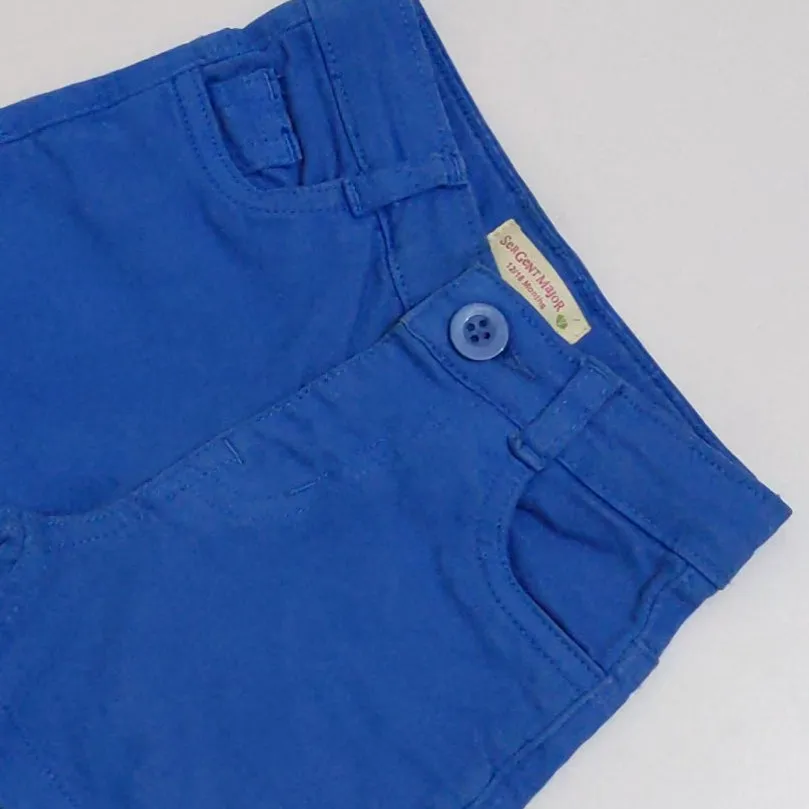 DP - Kids 'Royal Blue' Stretchable Denim Shorts DP199