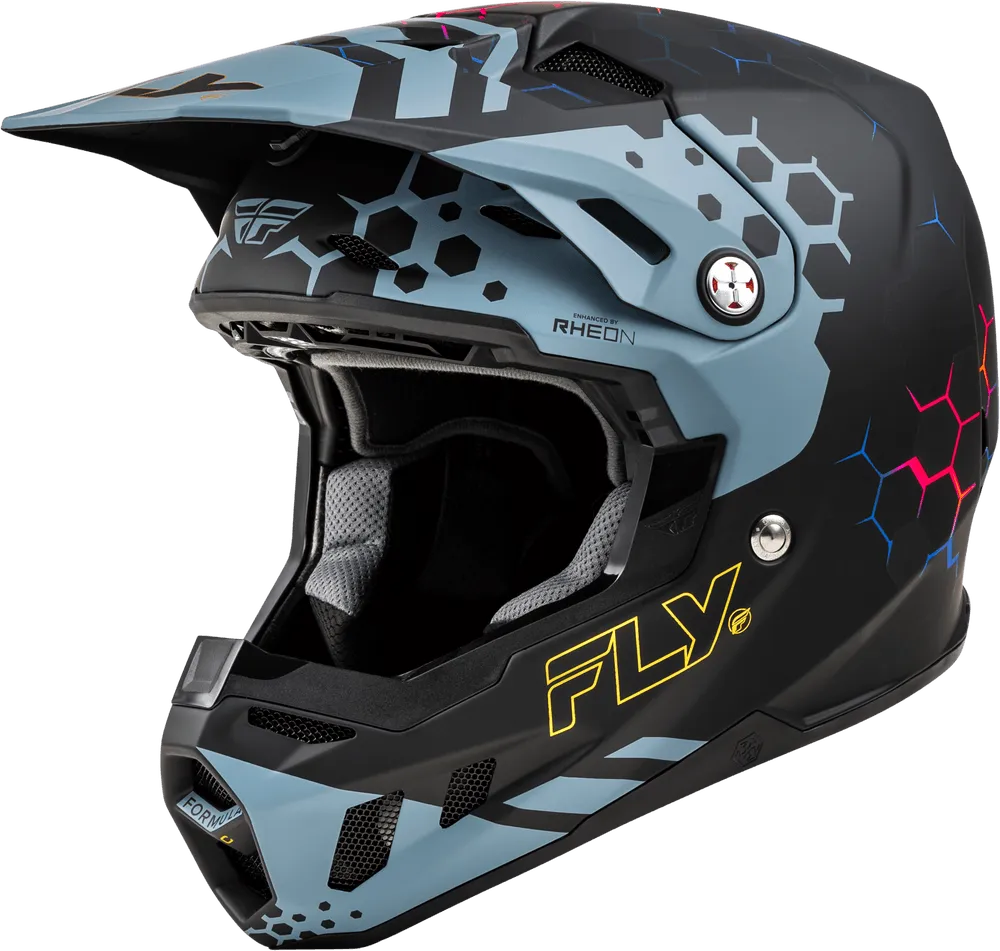 Fly Racing Formula CC Tektonic Helmet Matte Black/Slate/Blue