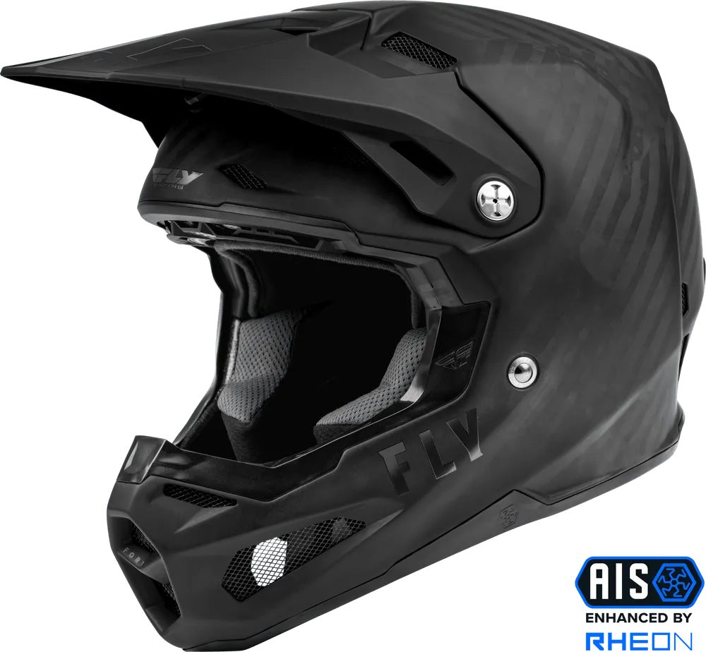 Fly Racing Youth Formula Carbon Solid Helmet Matte Black Carbon