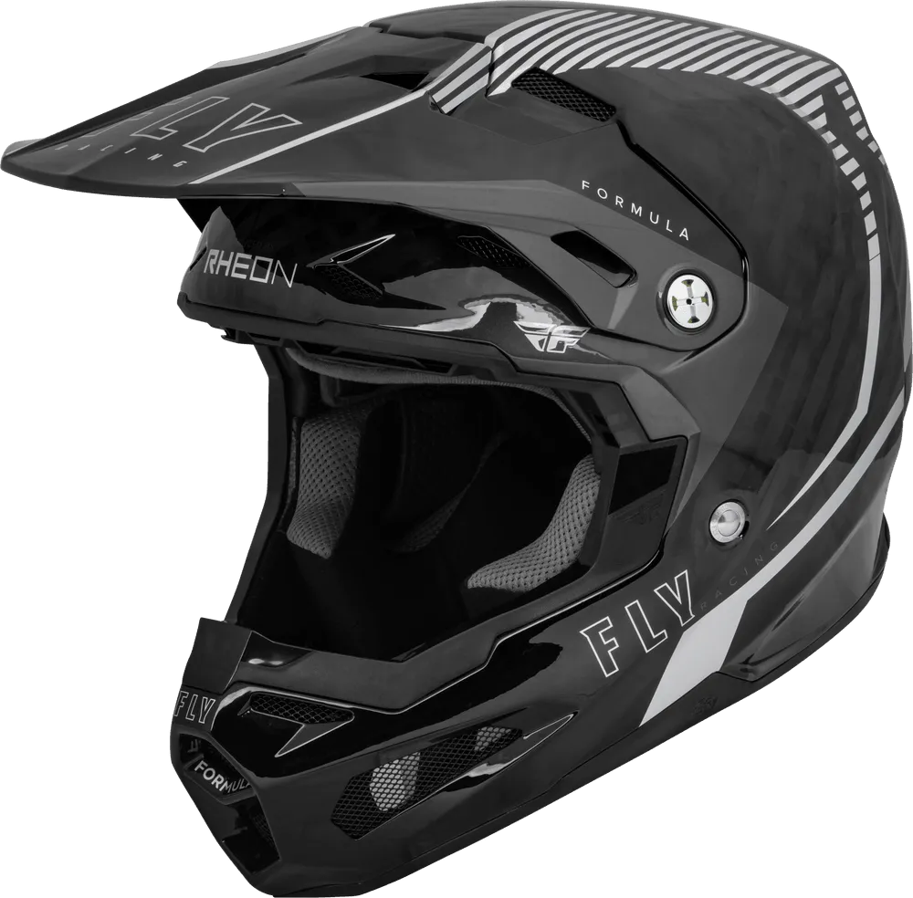 Fly Racing Youth Formula Carbon Tracer Helmet Silver/Black