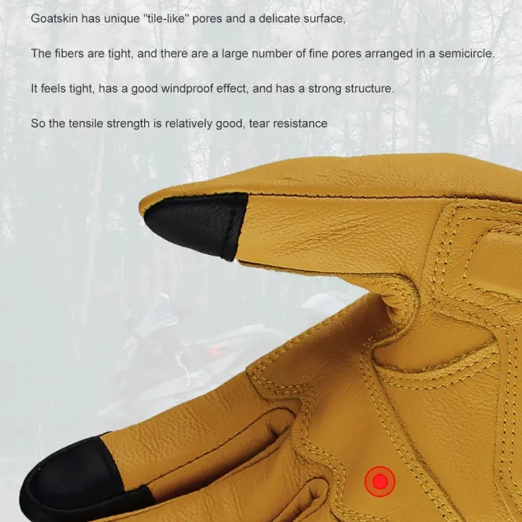 GHOST RACING Motorcycle Riding Anti-fall Warm Breathable Full-finger Gloves, Size: XL(With Hole)