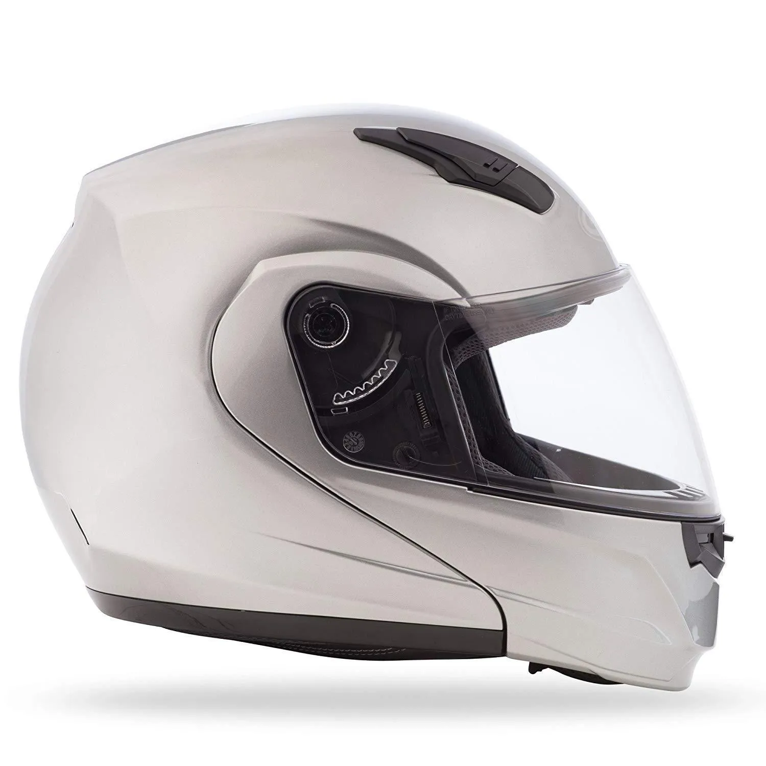 GMax MD04 Metallic Silver Modular Helmet