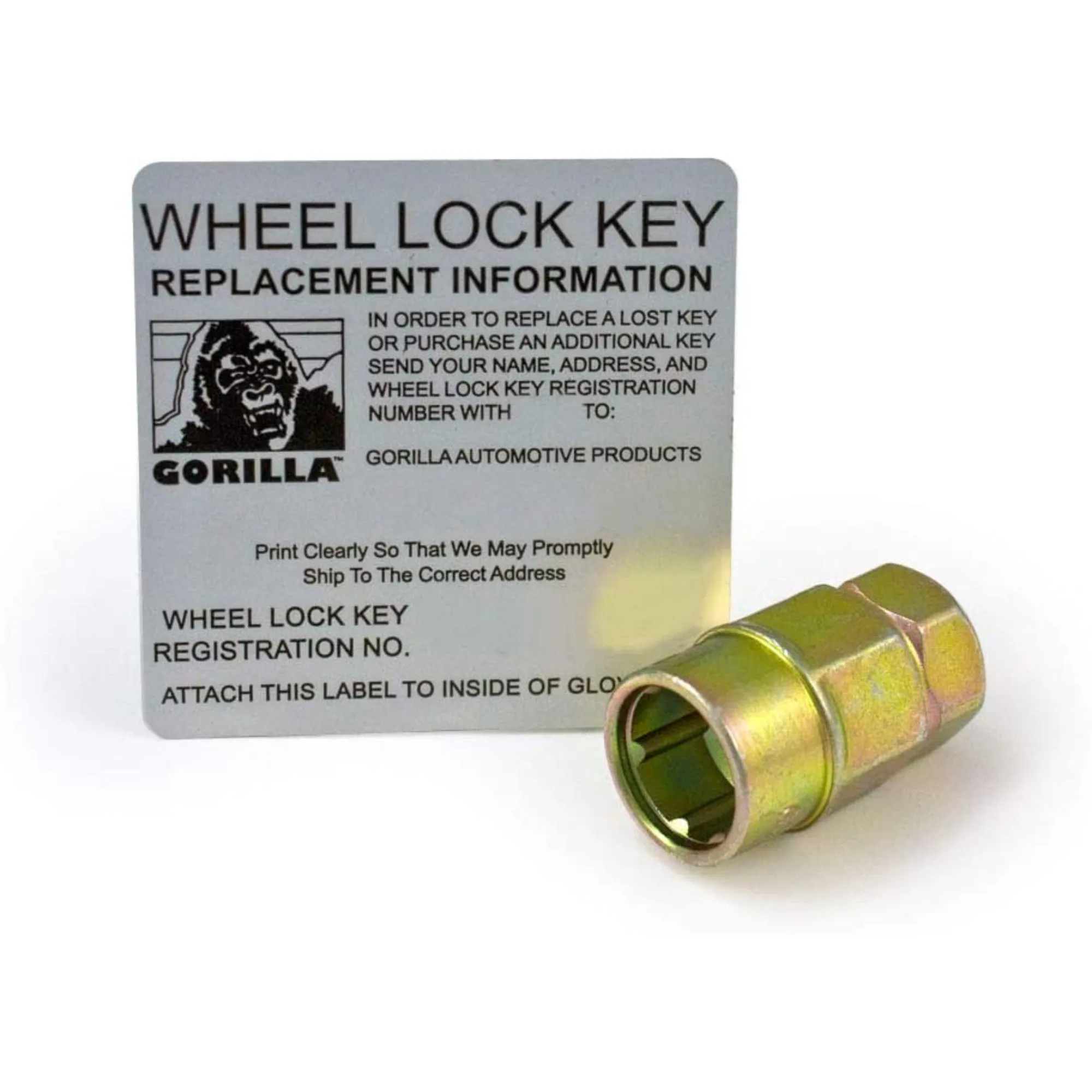 Gorilla Automotive Guard Locks, 14mm x 1.50 Wheel Locks for Cars with Key, Acorn, Chrome