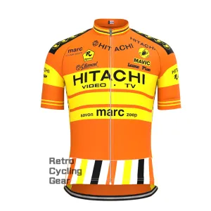 HITACHI Retro Short Sleeve Cycling Jersey