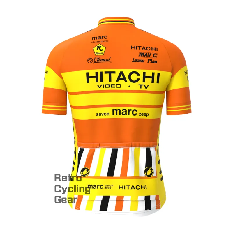 HITACHI Retro Short Sleeve Cycling Jersey