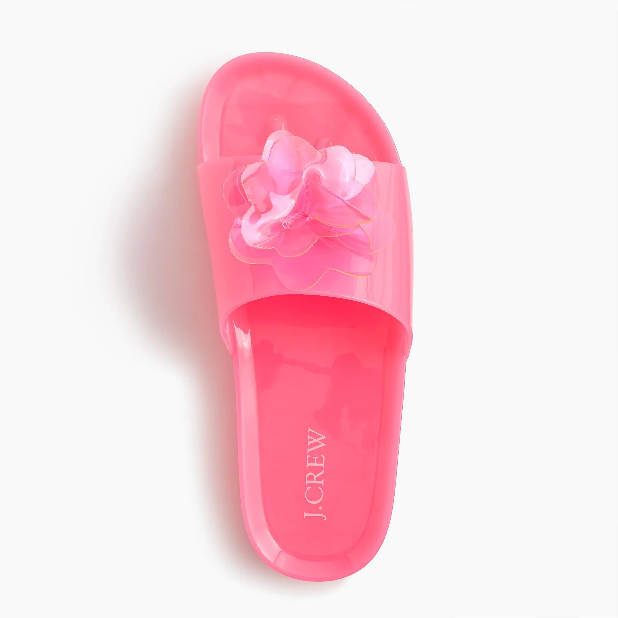 J.crew Pink jelly blossom pool slides