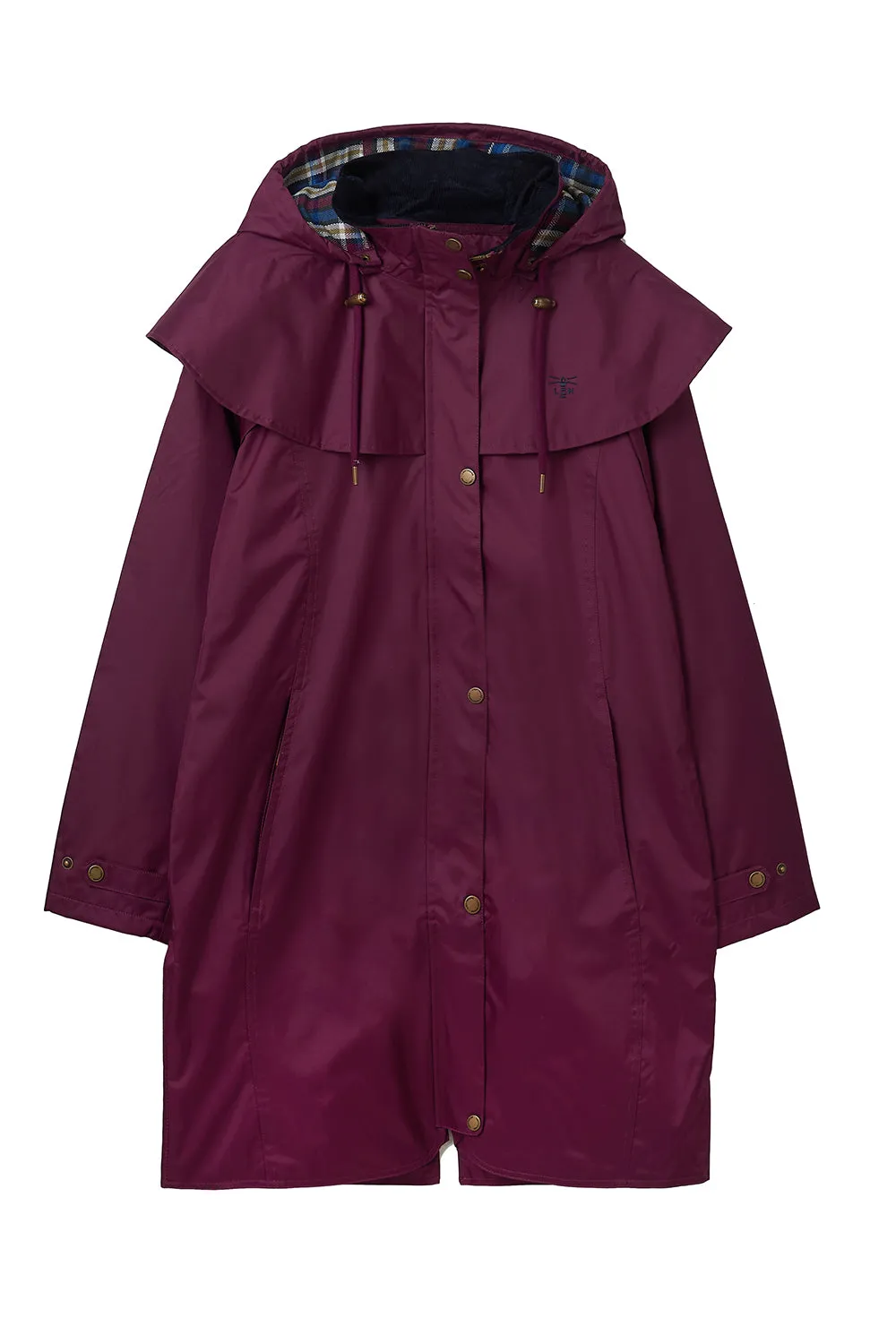 Lighthouse Outrider Waterproof Raincoat Plum  3/4 Length