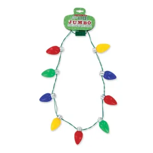 Lotsa Lites! Jumbo Flashing Christmas Bulb Necklace