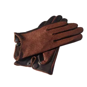 Men's Genuine Leather Gloves Breathable Soft Goatskin Driving Gloves