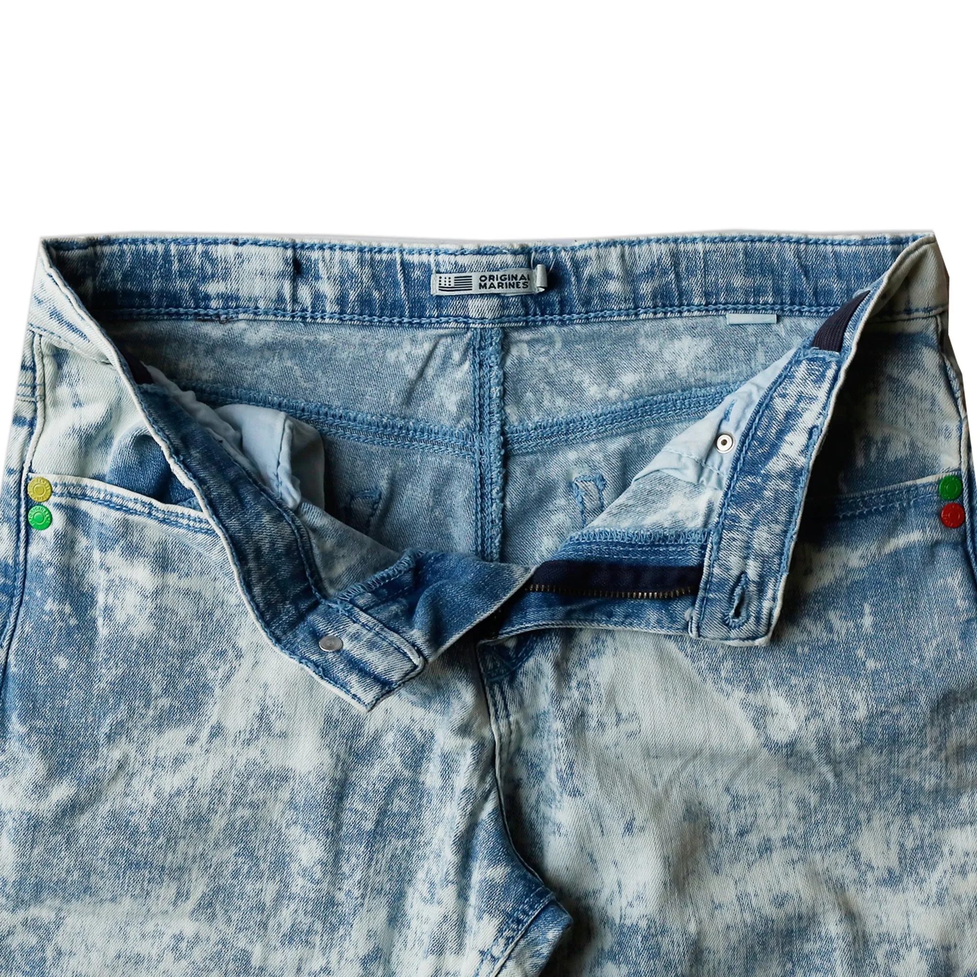 O.M - Boys 'Blue' Faded Wash Denim Short OM508