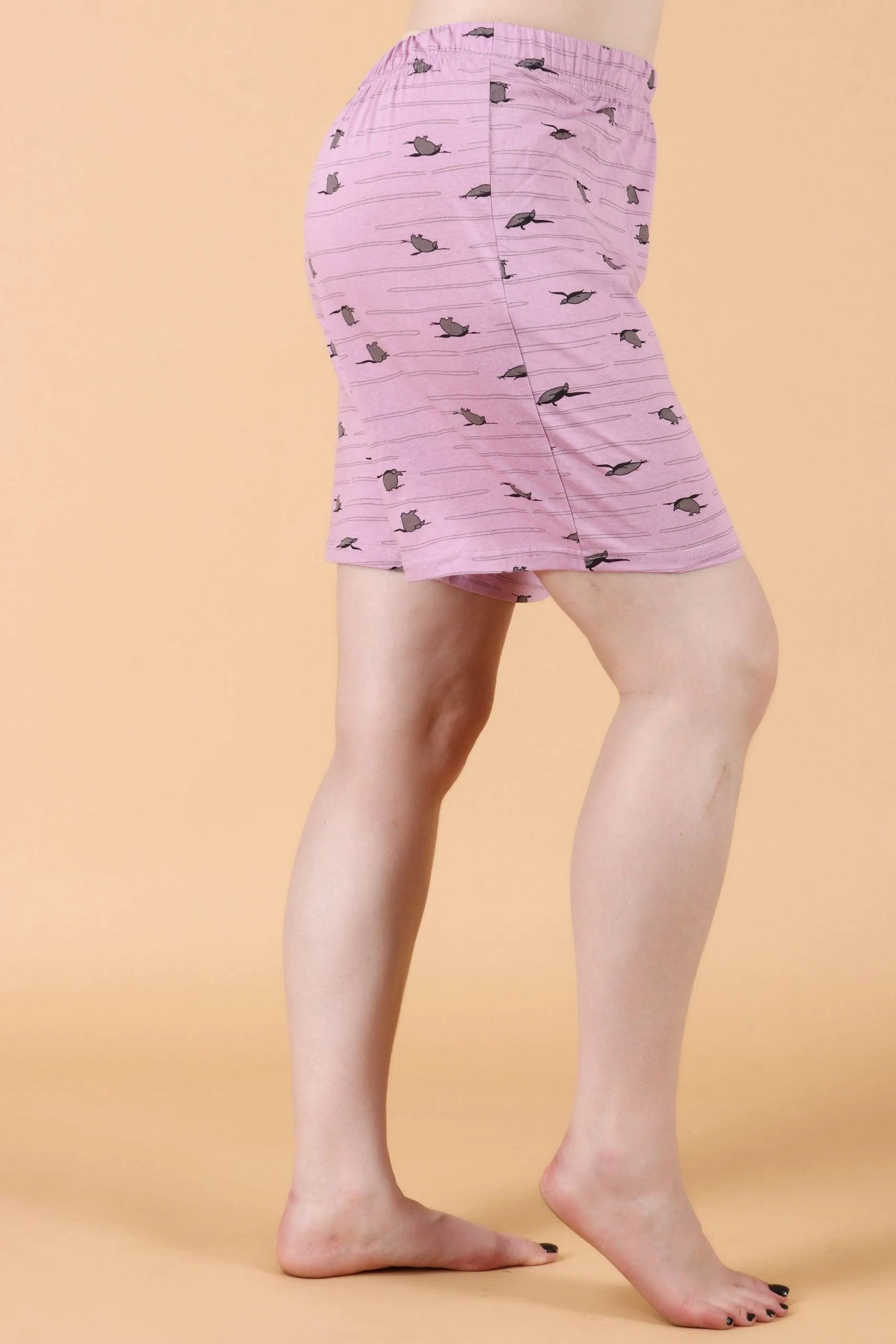 Penguin Printed Slip On Shorts