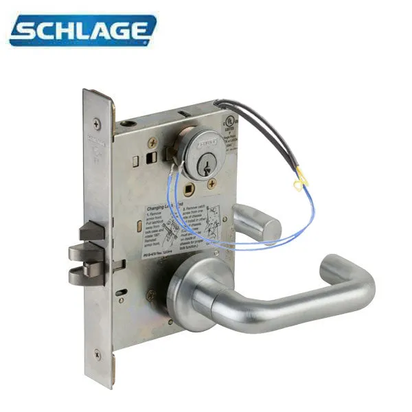 Schlage - L9092EUP - Electrified Mortise Lock - L series - Fail Secure - 12/24 VDC - Fired Rated - Satin Chrome - Grade 1