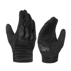 SULAITE Motorcycle Riding Breathable Conductive Touch Screen Full Finger Gloves, Size: M(Black)