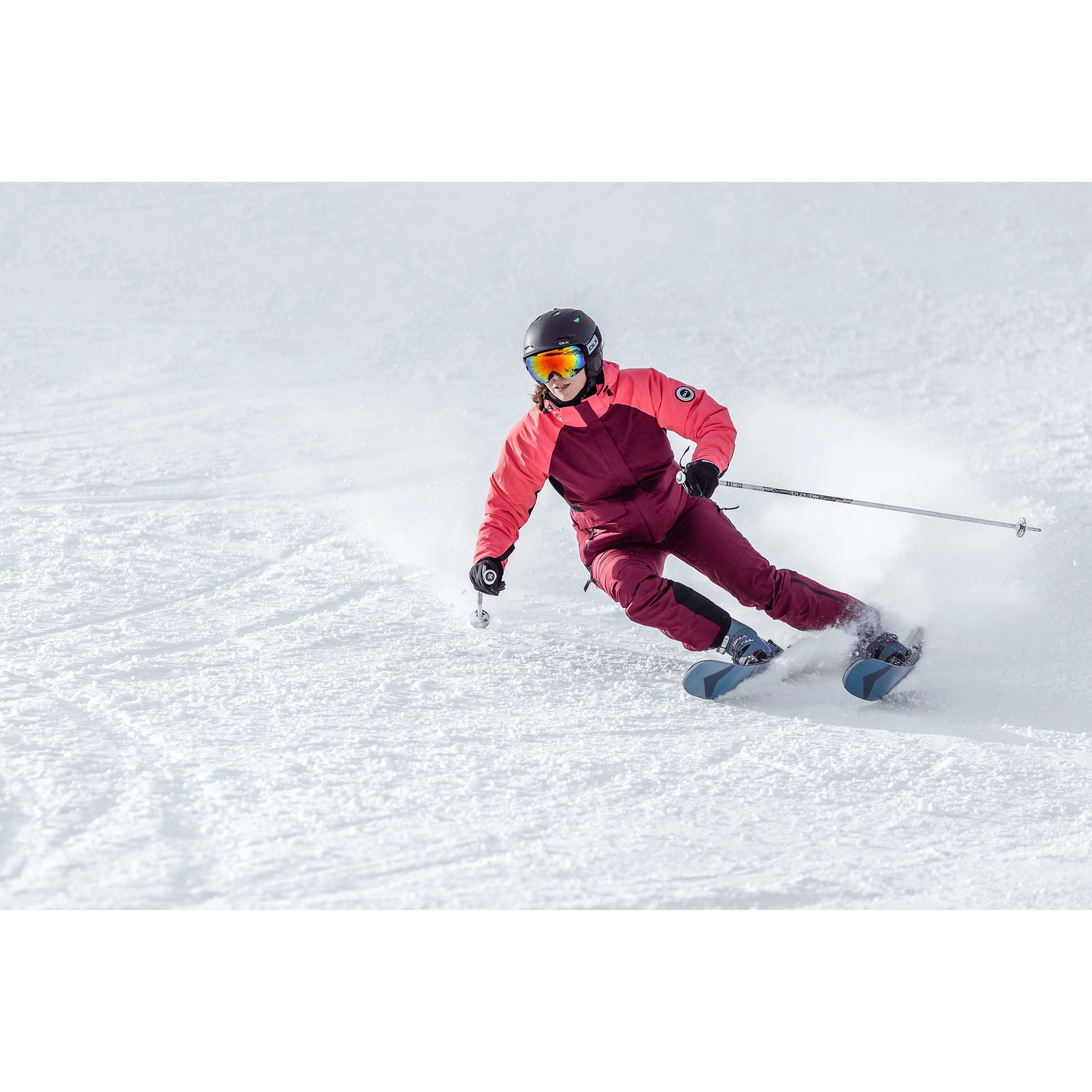 Ursula DLX Women's Padded Ski Jacket in Dark Cherry